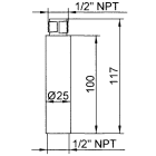 SIRENA - TWS EXTENTION L10 prolunga 10cm guarnizione toroidale capsule amovibili, GRIGIA