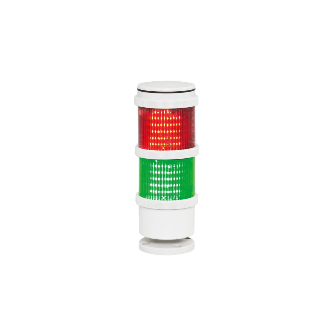 SIRENA - TWS LED : colonna di segnalazione pre-montata - diam. 70mm - rosso/verde - 24VDAC