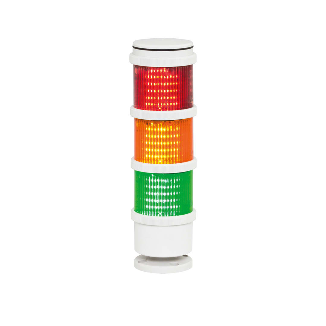 SIRENA - TWS LED : colonna di segnalazione pre-montata - diam. 70mm - rosso/arancione/verde - 24VDAC