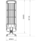SIRENA - TWS HD SS ENCLOSURE (3), custodia in alluminio anodizzato, IP69K, versione a 3 elementi