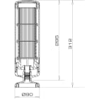 SIRENA - TWS HD SS ENCLOSURE (3), custodia in alluminio anodizzato, IP69K, versione a 3 elementi