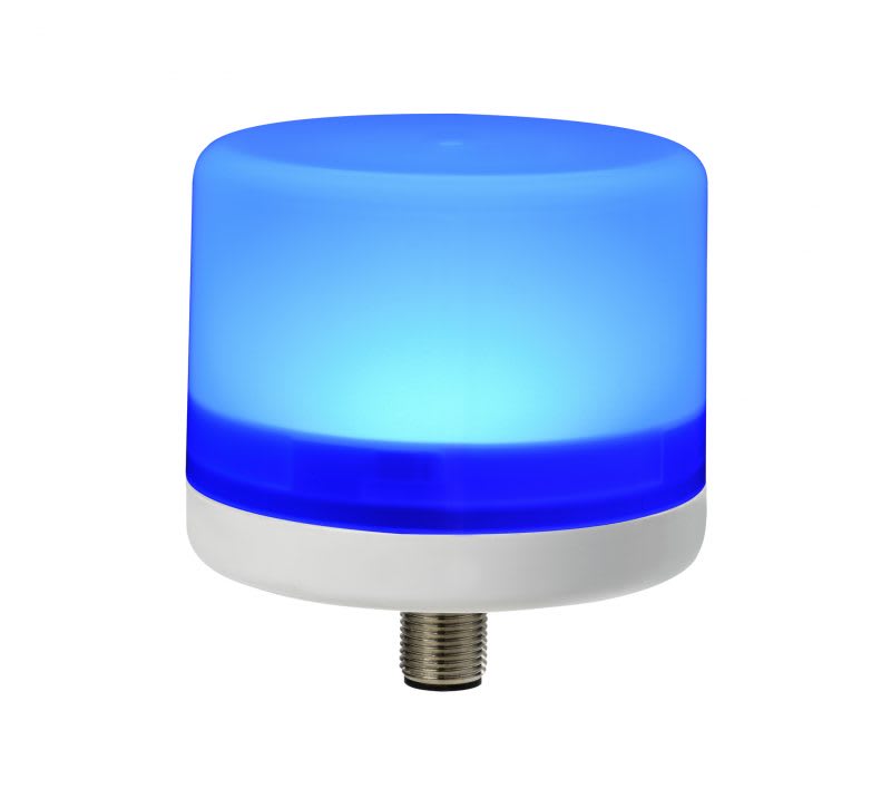 SIRENA - E-LITE : dispositivo di segnalazione LED blu IP66 24VDC QC M12