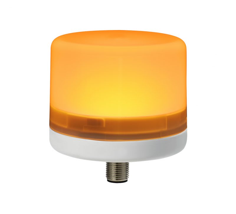 SIRENA - E-LITE : dispositivo di segnalazione LED arancione IP66 24VDC QC M12