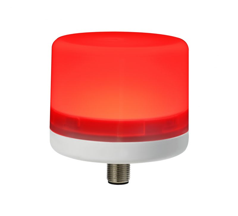SIRENA - E-LITE : dispositivo di segnalazione LED rosso IP66 24VDC QC M12