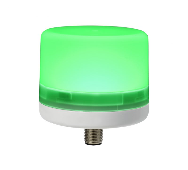 SIRENA - E-LITE : dispositivo di segnalazione LED verde IP66 24VDC QC M12