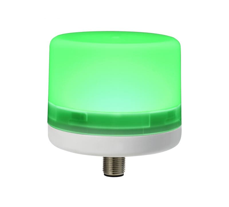 SIRENA - E-LITE : dispositivo di segnalazione LED verde IP66 24VDC QC M12