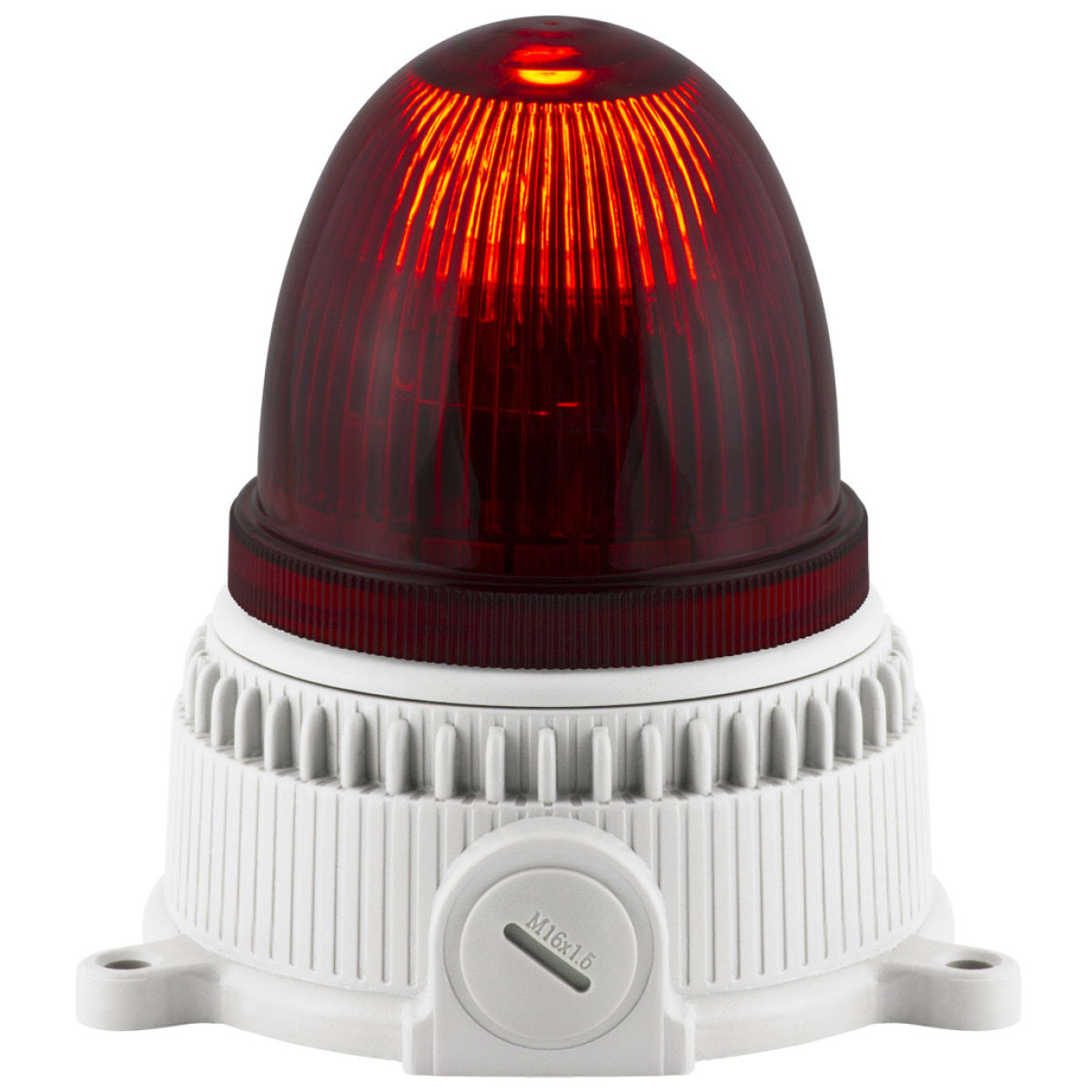 SIRENA - OVOLUX X M rosso, luce a flash, luce allo xeno, IP65, V24ACDC, base grigia