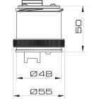 SIRENA - MINITWS STY/FLASHLED fisso/lampeggiante , allCOLOR, IP66, V24ACDC, ghiera GRIGIA