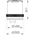 SIRENA - MINITWS SOUNDER modulo acustico magnetodinamico suono bitonale 77db, IP 54, V110AC, GRIGIO