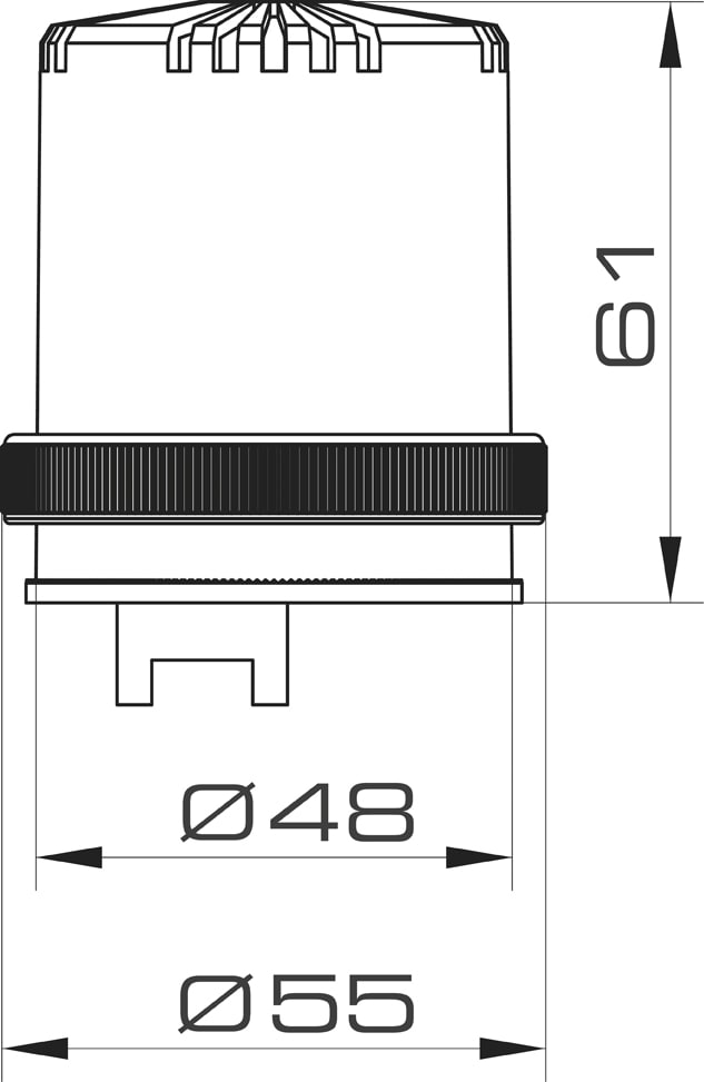 SIRENA - MINITWS SOUNDER modulo acustico magnetodinamico suono bitonale 77db, IP 54, V240AC, NERO