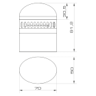 SIRENA - ELYPS AM GRIS, piezoelettrico con 2 tipologie di suono, 87db, IP65