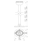 SIRENA - ELYPS MB TUBE BASE L100 SS base montaggio superficie piana 100mm acciaio INOX