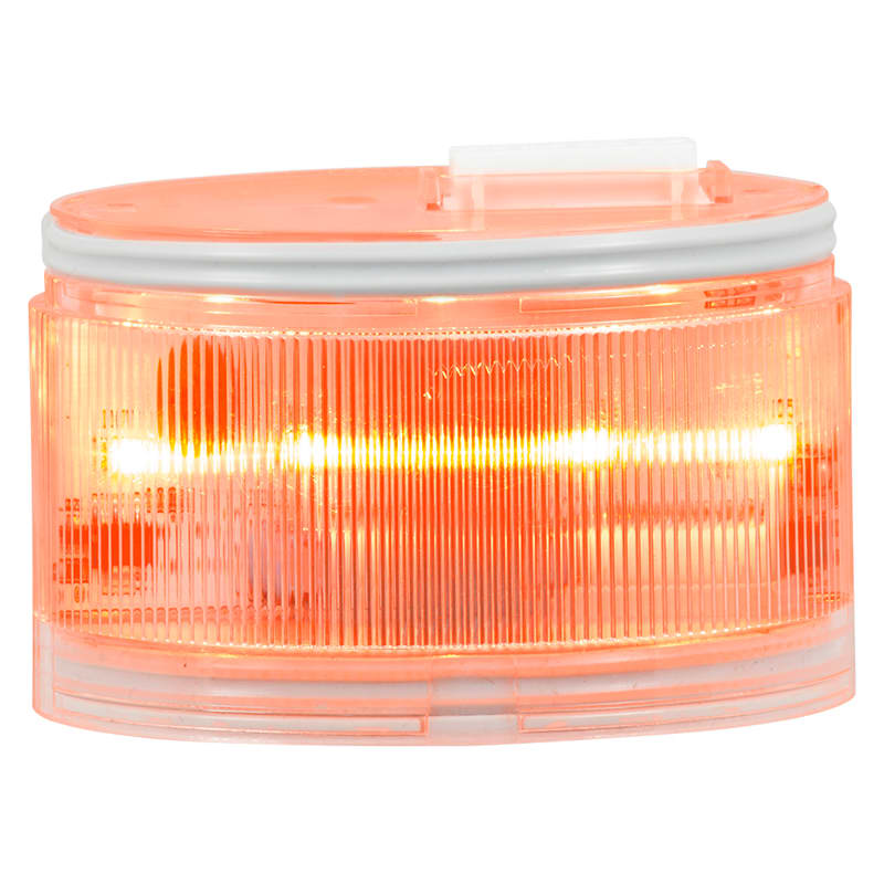 SIRENA - ELYPS : modulo luminoso LED arancione - luce fissa - lente trasparente -12V