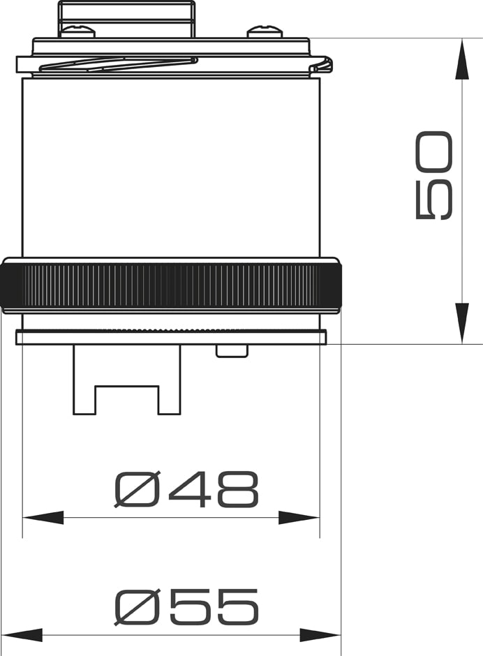 SIRENA - MINITWS STY/FLASH LED fisso/lampeggiante regolabile allCLEAR IP66 V110AC ghiera NERA