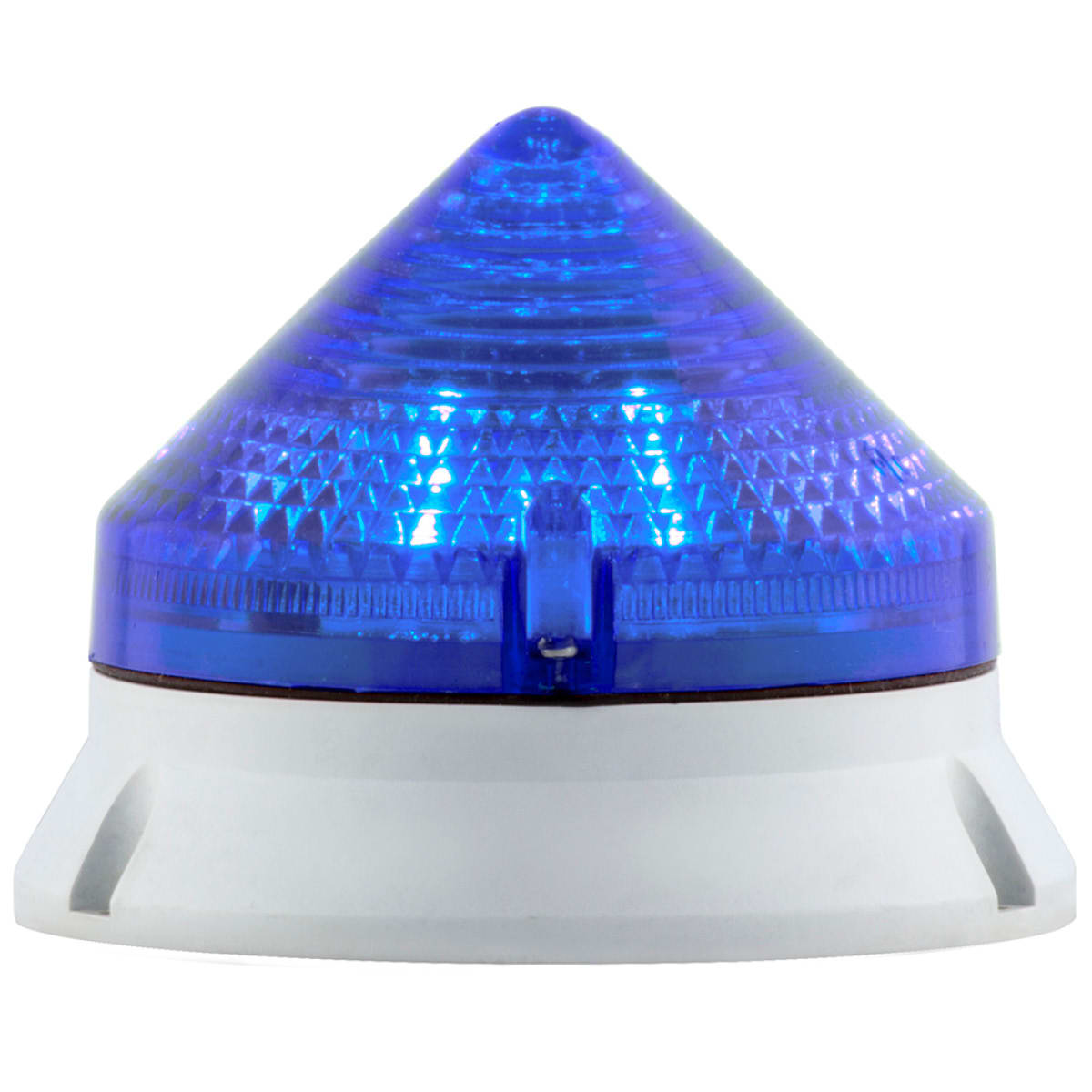 SIRENA - CTL900 STEADY blu, luce fissa, IP54, 12/240ACDC, diametro 90mm, base grigia