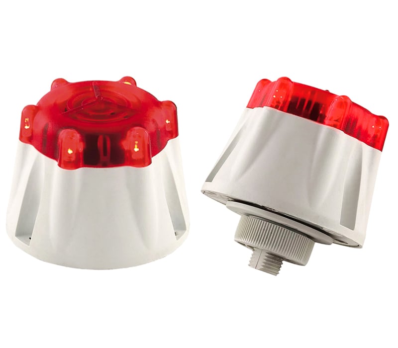 SIRENA - buzzer acustico-luminoso 3 suoni (continuo/intermittente lento/veloce) 85db IP55