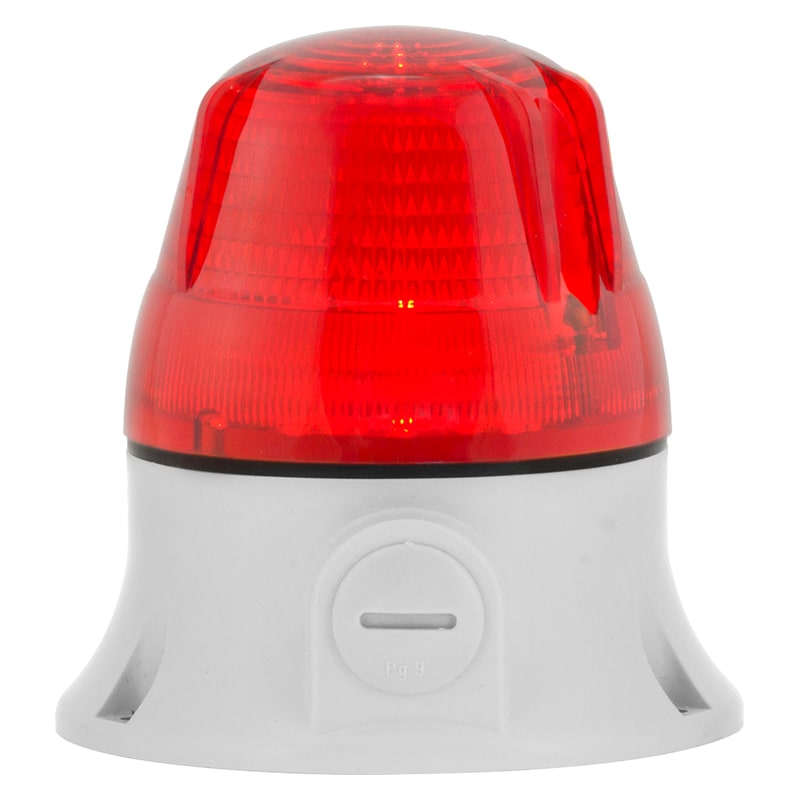 SIRENA - MICROLAMP LED per segnalazione macchina luce fissa/lampeggiante IP54 V12/24ACDC
