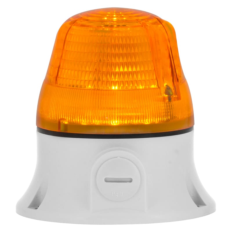 SIRENA - MICROLAMP LED per segnalazione macchina luce fissa/lampeggiante IP54 V90/240AC