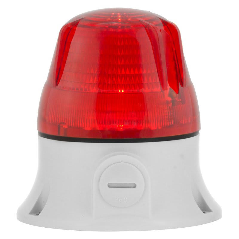 SIRENA - MICROLAMP LED per segnalazione macchina luce fissa/lampeggiante IP54 V90/240AC
