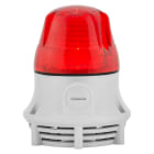 SIRENA - segnalazione macchina fissa/lampeggiante suono continuo/intermittente 72db IP30 base grigia