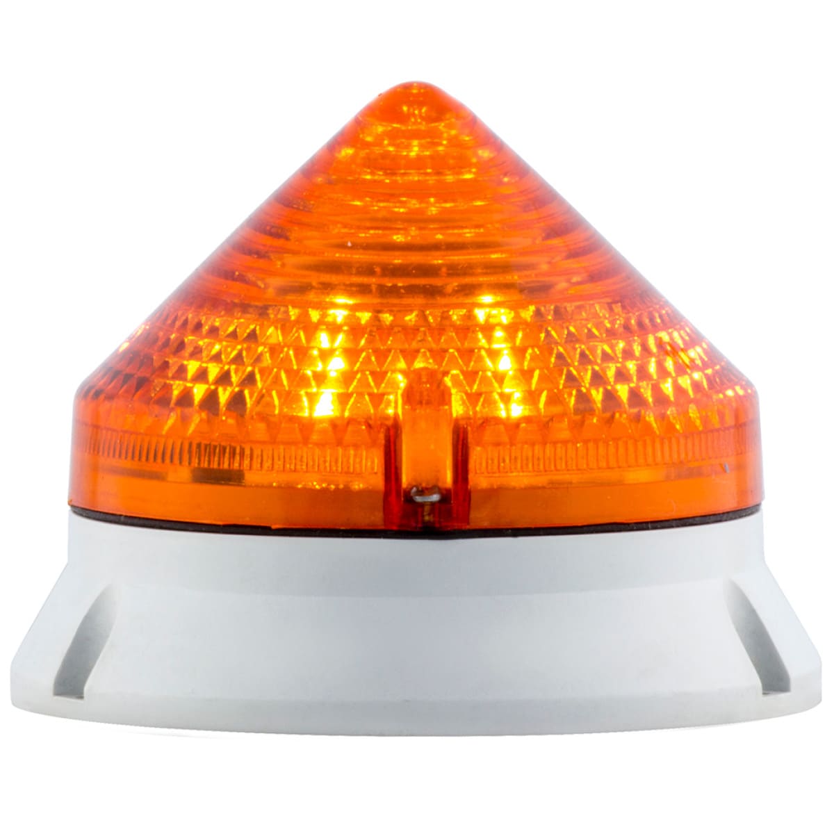 SIRENA - CTL900 LED , luce fissa/lampeggiante, IP54, V90/240AC, diam 90mm, base grigia