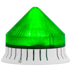 SIRENA - ACUSTICA verde fisso/lampeggiante suono continuo/intermittente 74db IP30 diam 120mm