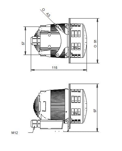 SIRENA - MINICELERE sirena piccole dimensioni basso consumo suono lineare 101db IP43 V12DC
