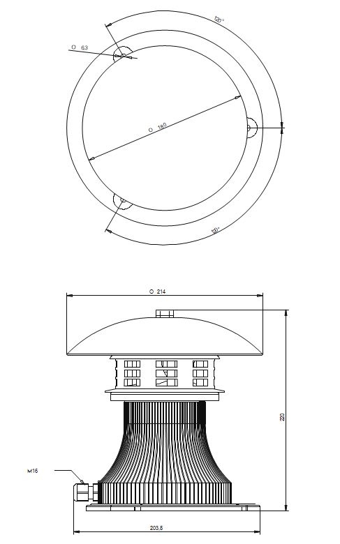 SIRENA - SUPERCELEREST sirena elettromeccanica grande suono lineare 111db IP43 V110ACDC 42103