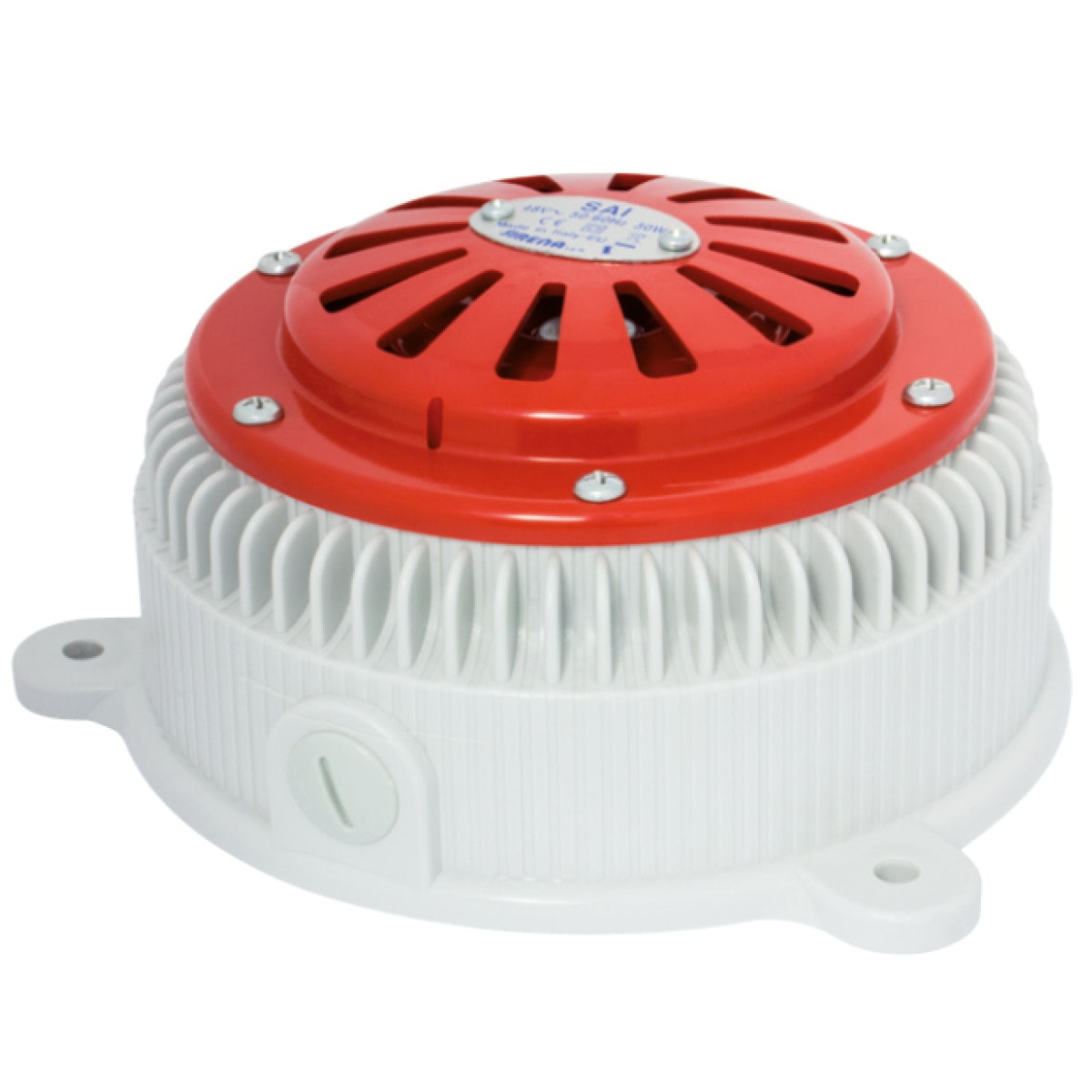 SIRENA - SAI C, avvisatore acustico elettromeccanico GRIGIO, suono continuo 110db, IP54, V48DC