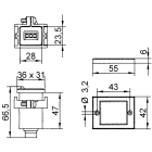 SIRENA - buzzer ad incasso pannello di controllo suono intermittente 72db IP30 V48ACDC 1800Hz