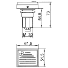 SIRENA - BIP 84 buzzer ad incasso con foro rotondo diam 30mm suono intermittente 80db IP30 V110AC