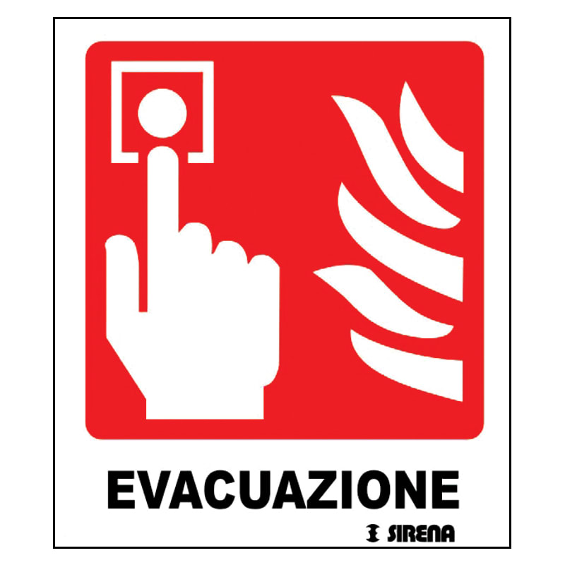 SIRENA - CARTELLO EVACUAZIONE