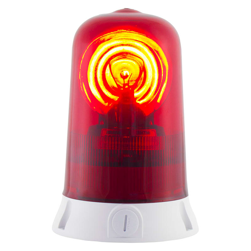 SIRENA - ROTALLARM S luce lampada ad incandescenza luce rotante IP65 V24ACDC base GRIGIA