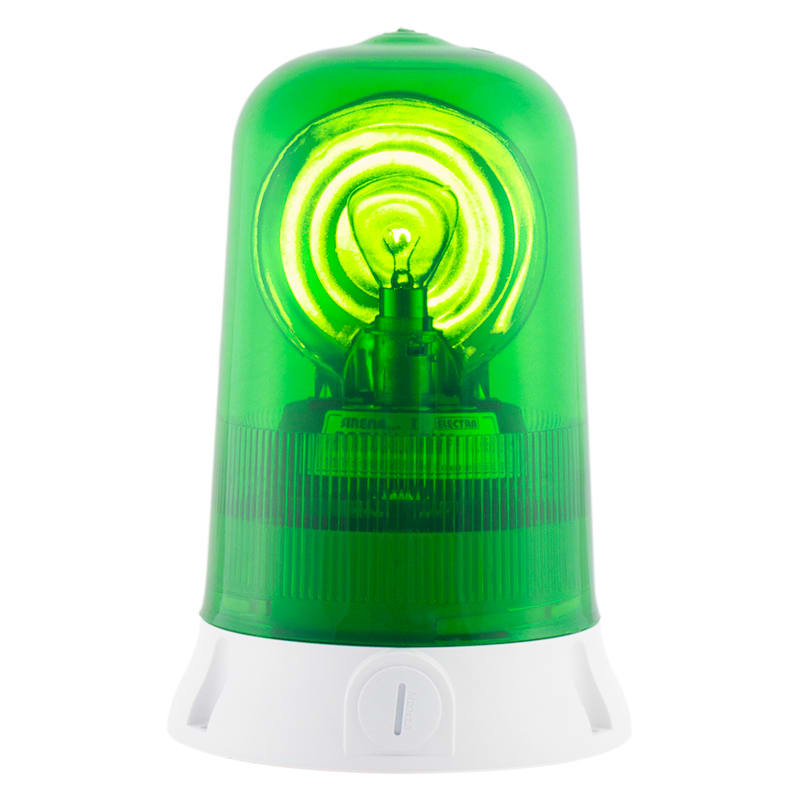 SIRENA - ROTALLARM S luce lampada ad incandescenza luce rotante IP65 V24ACDC base GRIGIA
