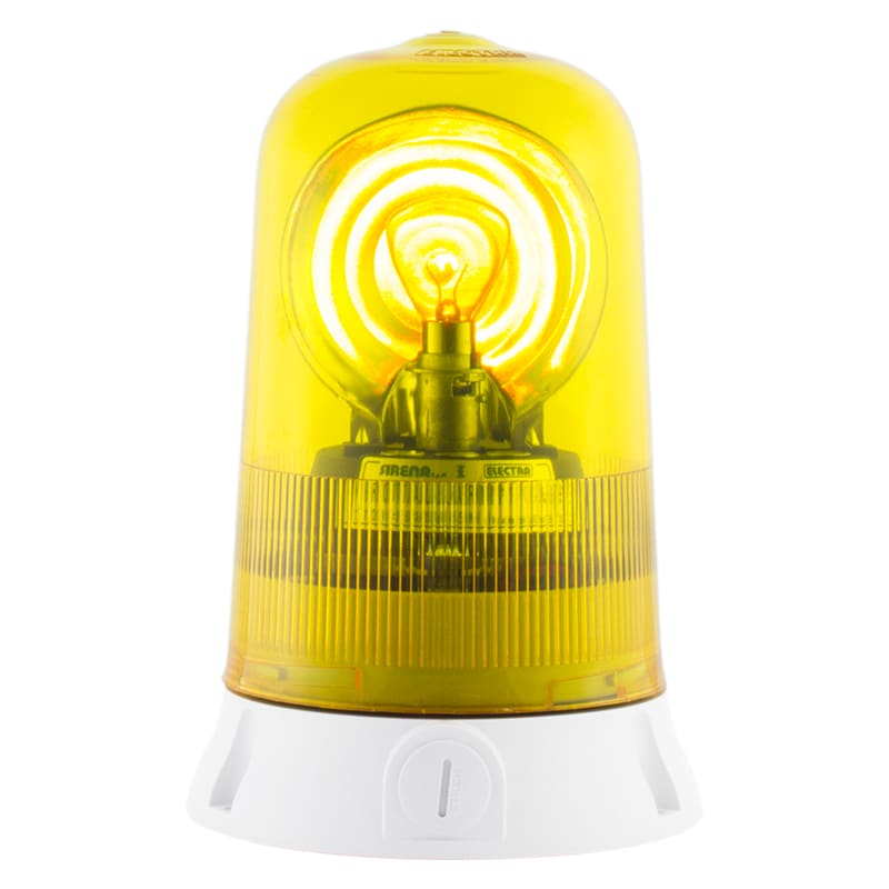 SIRENA - ROTALLARM S luce lampada ad incandescenza luce rotante IP65 V110AC base GRIGIA