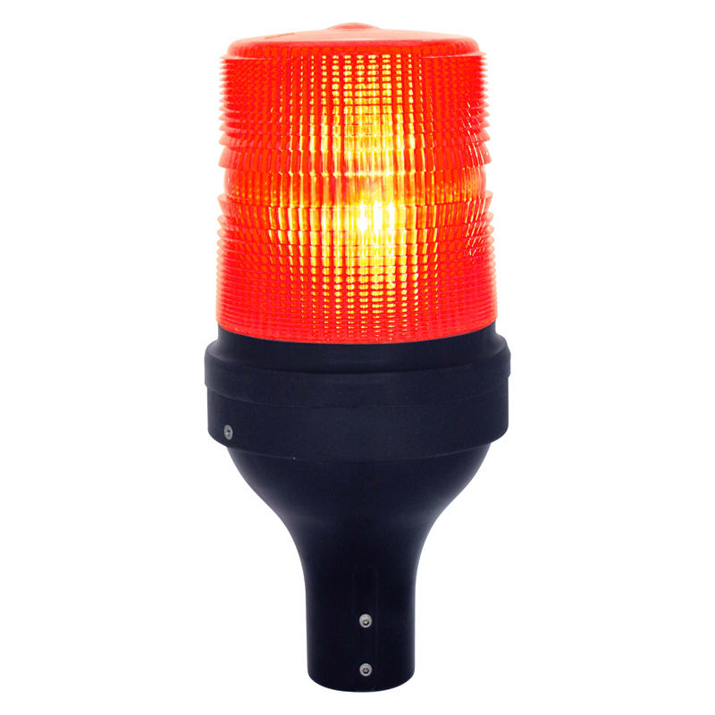 SIRENA - STR LED72 P led luce fissa/lampeggiante IP65 V24ACDC base asta NERA