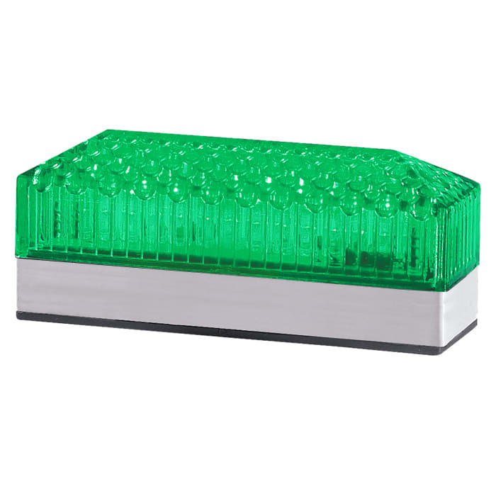 SIRENA - LD 12 LINEAR : fascia luminosa LED verde - luce fissa/flash - IP54 -24VACDC