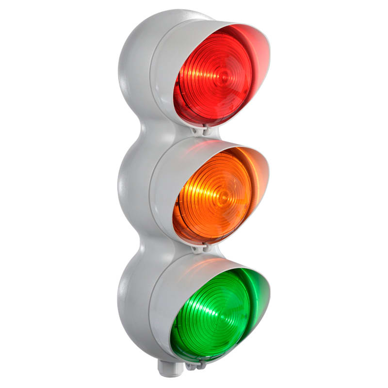 SIRENA - SEMAFORO LED TLINE ROSSO ARANCIONE IP66 12/24V ACDC GRIGIO