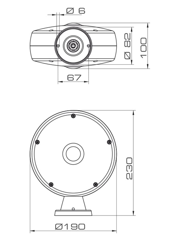 SIRENA - FAROLAMP xeno S ROSSO, luce allo xeno, luce a flash, IP54, V240AC, base standard