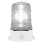 SIRENA - LUCE CRISTALLINA lampada ad incandescenza luce fissa/lampeggiante IP54 base GRIGIA