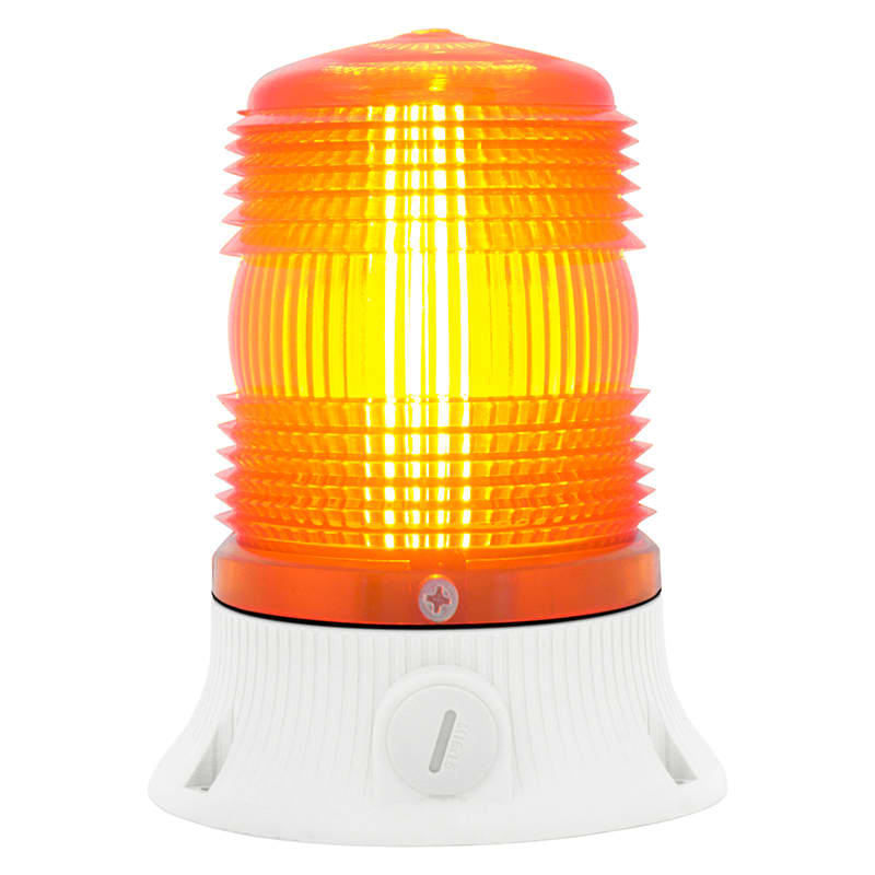 SIRENA - LUCE ARANCIONE lampada ad incandescenza luce fissa/lampeggiante IP54 base GRIGIA 89182