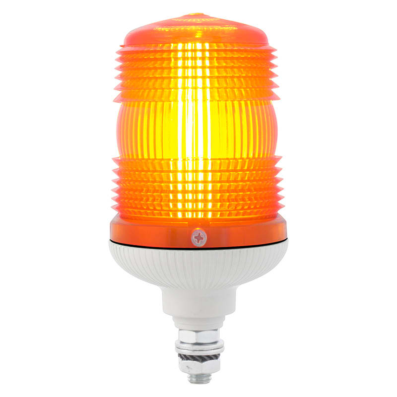 SIRENA - LUCE ARANCIONE lampada ad incandescenza luce fissa/lampeggiante IP54 base GRIGIA