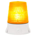 SIRENA - LUCE ARANCIONE lampada ad incandescenza luce fissa/lampeggiante IP54 base GRIGIA
