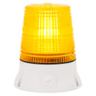 SIRENA - LUCE GIALLA lampada ad incandescenza luce fissa/lampeggiante IP54 base GRIGIA