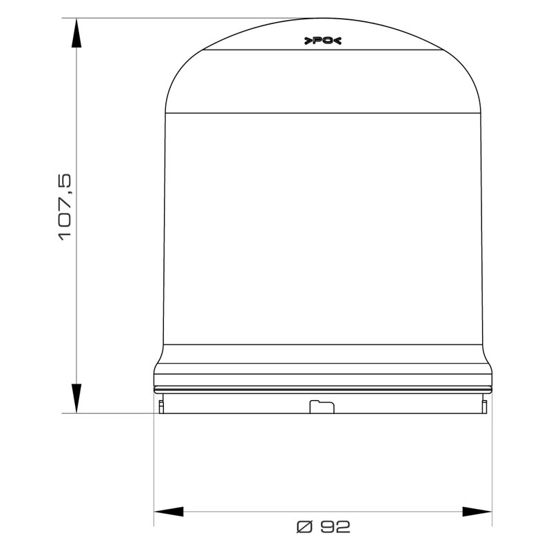 SIRENA - MLINE : luce a LED bianco - fissa/lampeggiante/rotante - IP66 - multitensione 90139