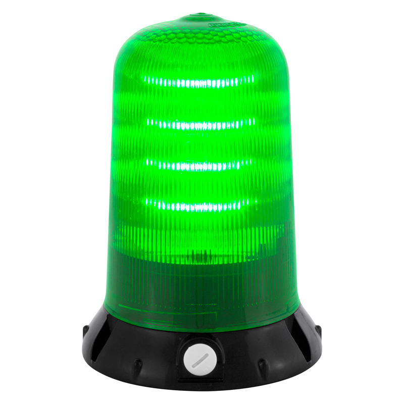 SIRENA - RA HD : luce a LED verde - base alluminio - fissa/flash/rotante - IP65 - 12/24VACDC