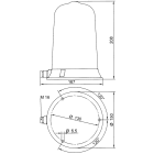 SIRENA - RA HD : luce a LED rossa- base alluminio - fissa/flash/rotante - IP65 - V90/240AC