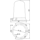 SIRENA - RA HD : luce a LED gialla - base alluminio - fissa/flash/rotante - IP65 - V90/240AC 90195