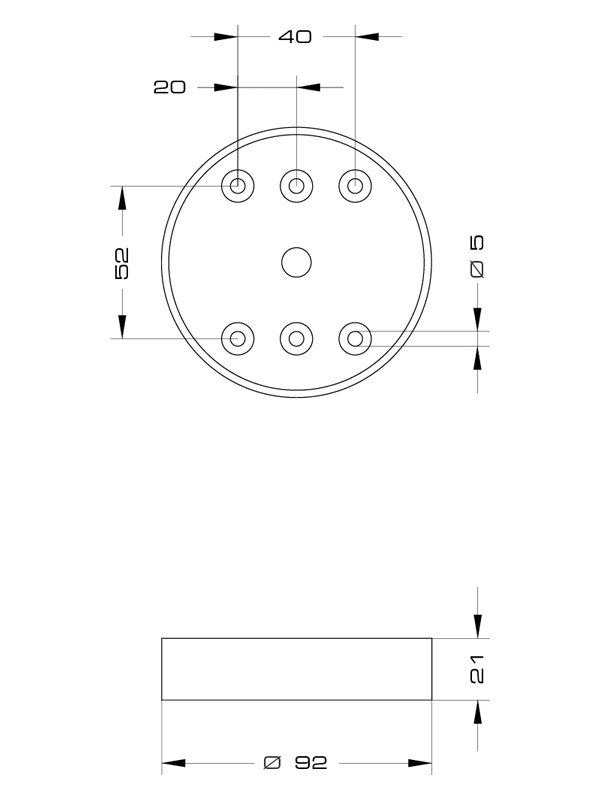 SIRENA - MLINE Base bassa per il montaggio superficiale ROSSA, cablaggio dalla base, V12/24 ACDC 90343