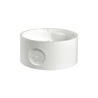 SIRENA - MLINE Base alta per il montaggio superficiale BIANCA, cablaggio laterale, V12/24 ACDC 90346